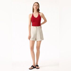 ❌SOLD OGL Red Soft Linen Luxe V-neck T-back Airy Bra Tank Size Medium NWT